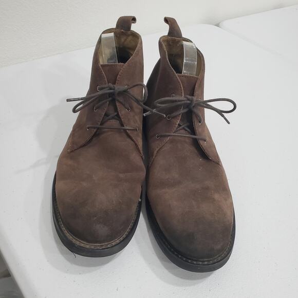 Banana Republic Chukka Desert Boots Mens Size 12 Brown Suede Leather Lace Up main image 5